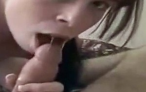 Vicky gets warm jizz