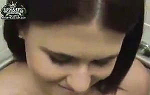 This hot brunette blows this guy in a fastfood restaraunt ...