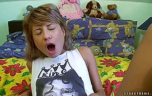 Teen Ioana gets warmed up before sucking and fucking