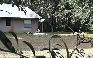 Big titty Jasmine gives BJ in the garden
