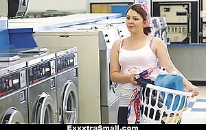Petite teen fucked in laundromat