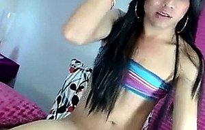 Solo ts posing on webcam