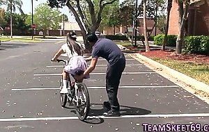 Petite teen rides shlong