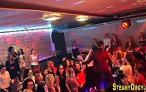 Orgy babes tugging cocks