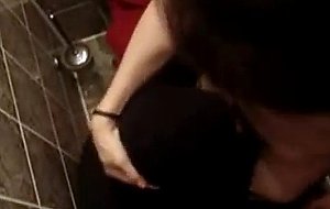 Hooded dude gets his face fucks in the bathroom