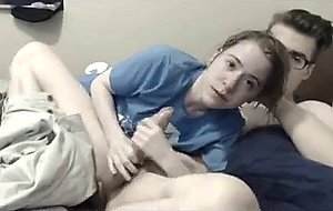 Yo teen masturbates and sucks dick