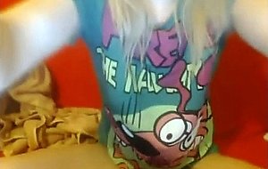 Yo teen rubs naked pussy cums 1-