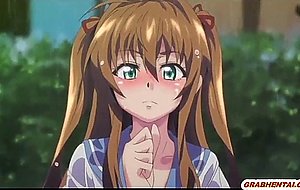 Busty japanese anime coed tittyfucking and facial cummi