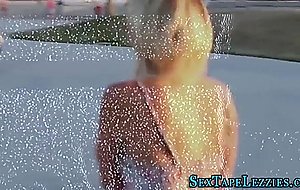 Reality teen tastes pussy