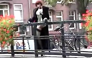 Tara flashing in amsterdam