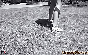 Glamcore milf pussylicking her stepdaughter