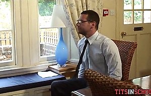 European schoolgirl wants to learn about dick