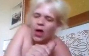 Skilled blonde milf cocksucker on duty