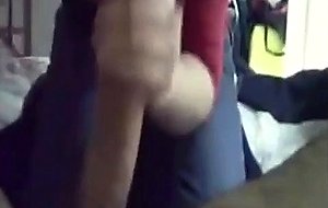 Girl needs 2 hands for this beast of cock