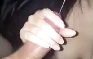 Licking big cock before getting fucked