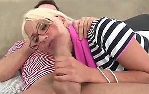 Adorable teenager trying to fuck 50yo milf