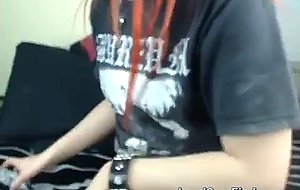 Watch this fiery redhead vibrator poke her ass