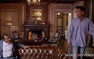 French lady pleased by two men