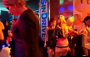 Bisexual club slags having public sex orgy