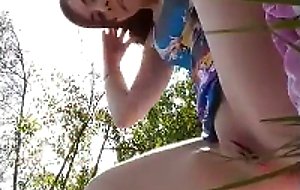 Beautiful Young Teen Caught Masturbating in Public Park