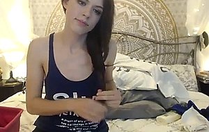 Webcam teen with vibrator