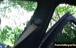 Milf cabbie sucks fat cock
