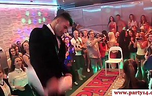 Party babes pleasured by the strippers