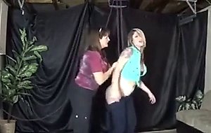 Mom daughter wedgie