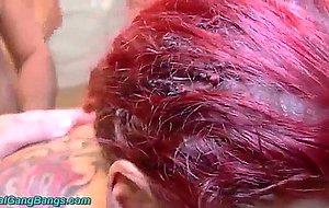 Redhead tattooed angel sky...