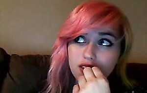Cute emo girl first time on chatroulette