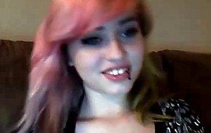 Cute emo girl first time on chatroulette
