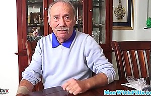 Petite latina teen bouncing on grandpas dick