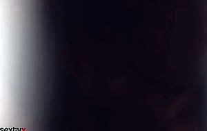 Sexy fat black submissive slut drinks three loads