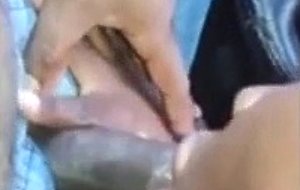 Ebony sucks small black cock