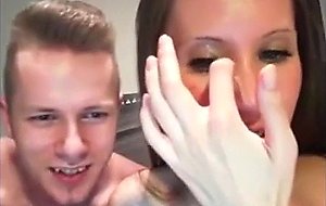 His girl with braces ends up facialized