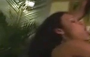 Ebony couple riding act