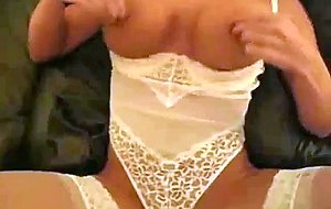 My wifes fake tits jump around