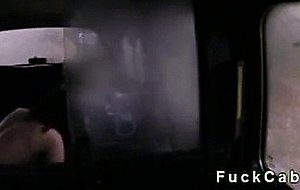 Huge tits tattooed amateur sucks in taxi