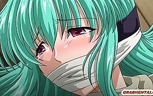 Bigboobs hentai with muzzle caught and intense poked until