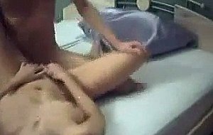 Wife massaging her pussy with a wand