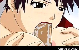 Anime beauty rides and eats professors cock
