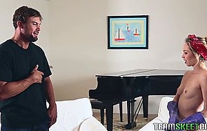 Angel smalls gets paid to clean the house topless and touch his dick