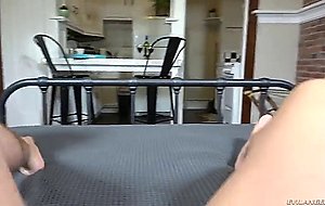 Honey gold eats balls and sucks cock in pov