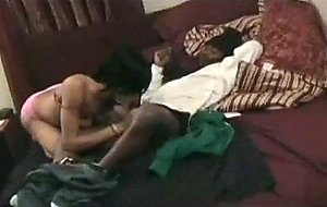 Ebony couple amateur oral