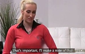 Blonde amateur gangbang fucked on casting