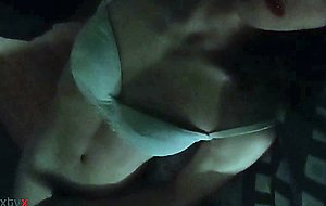 Teen hairy trans masturbating