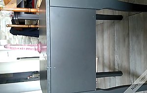 Amateur crossdresser maid vibrator play