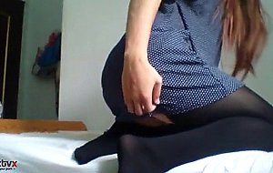 Solo cd gets vibrator in her ass