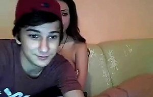 Amateur couple lovely webcam play