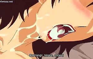 Horny anime milf gets double fucked